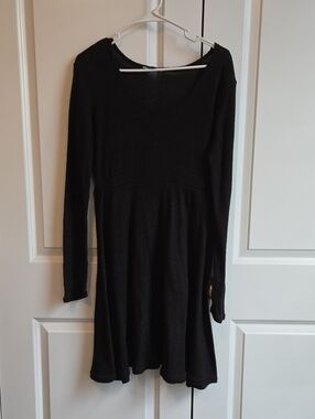Black Acrylic Sweater Dress